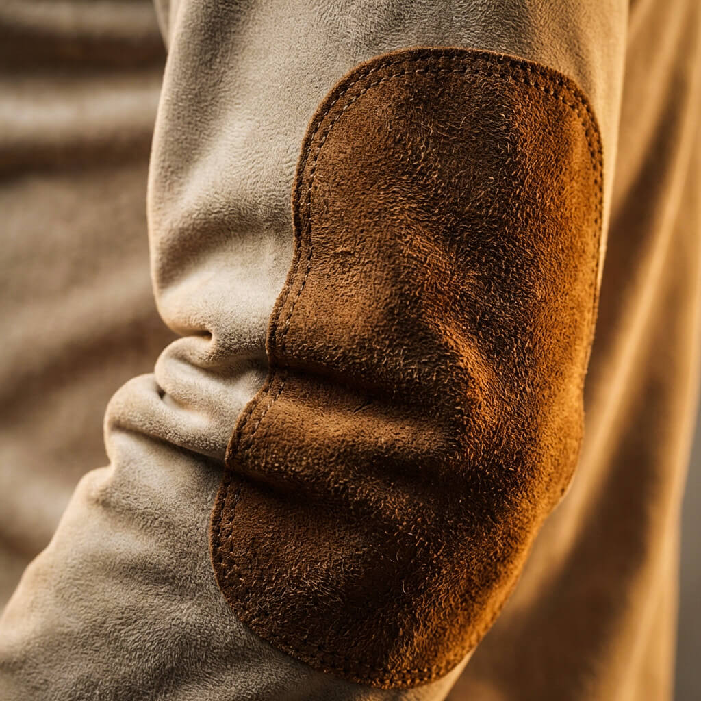Tristan - Men's Lace-Up Henley Shirt with Suede-Touch Panels