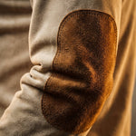 Tristan - Men's Lace-Up Henley Shirt with Suede-Touch Panels