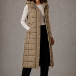 Vanya - Women's Hooded Gilet - Khaki