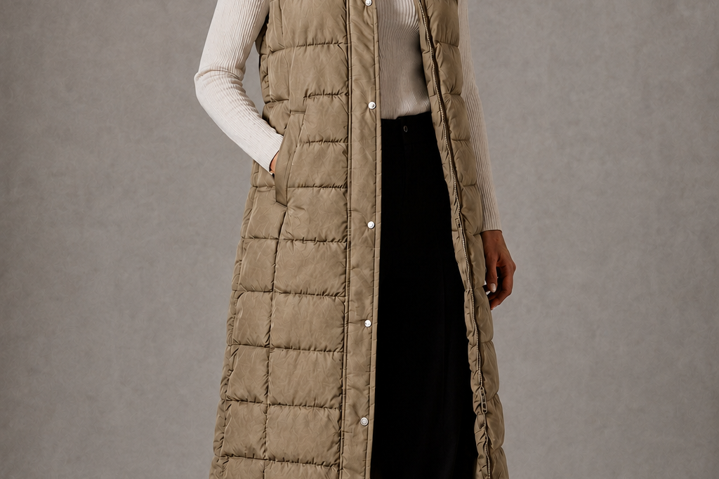 Vanya - Women's Hooded Gilet - Khaki