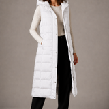 Vanya - Women's Hooded Gilet - White