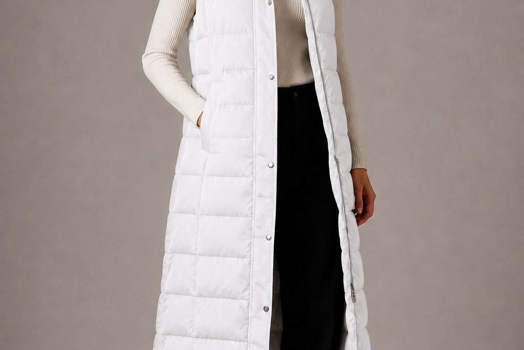 Vanya - Women's Hooded Gilet - White