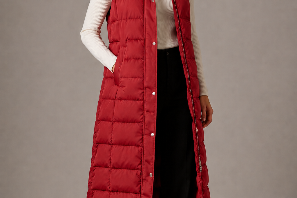 Vanya - Women's Hooded Gilet - Red