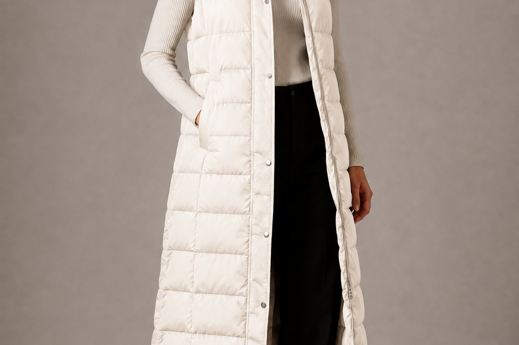 Vanya - Women's Hooded Gilet - Ivory