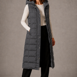 Vanya - Women's Hooded Gilet - Dark Grey