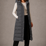 Vanya - Women's Hooded Gilet - Dark Grey
