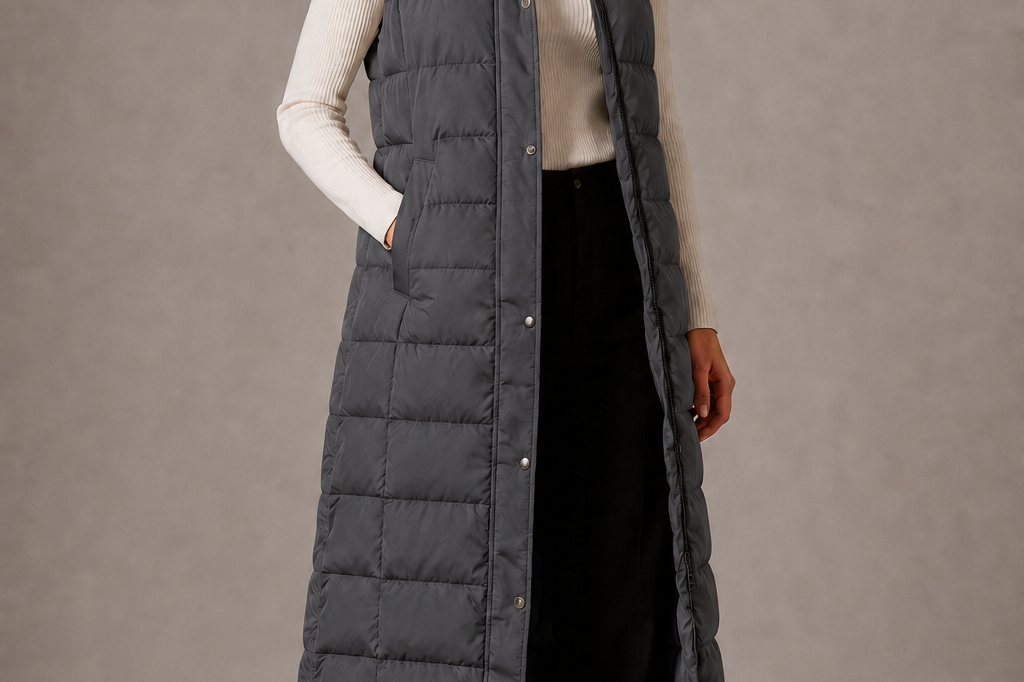Vanya - Women's Hooded Gilet - Dark Grey
