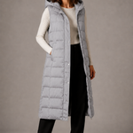 Vanya - Women's Hooded Gilet - Light Grey