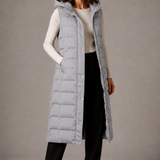 Vanya - Women's Hooded Gilet - Light Grey