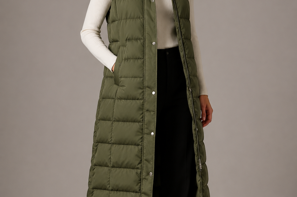 Vanya - Women's Hooded Gilet - Military Green