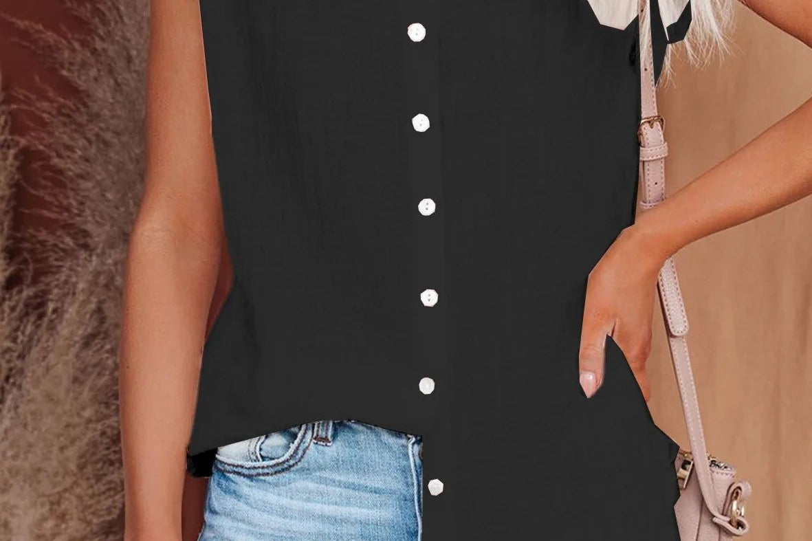 Women's Airy Woven Summer Blouse | Relaxed Breezy Everyday Blouse