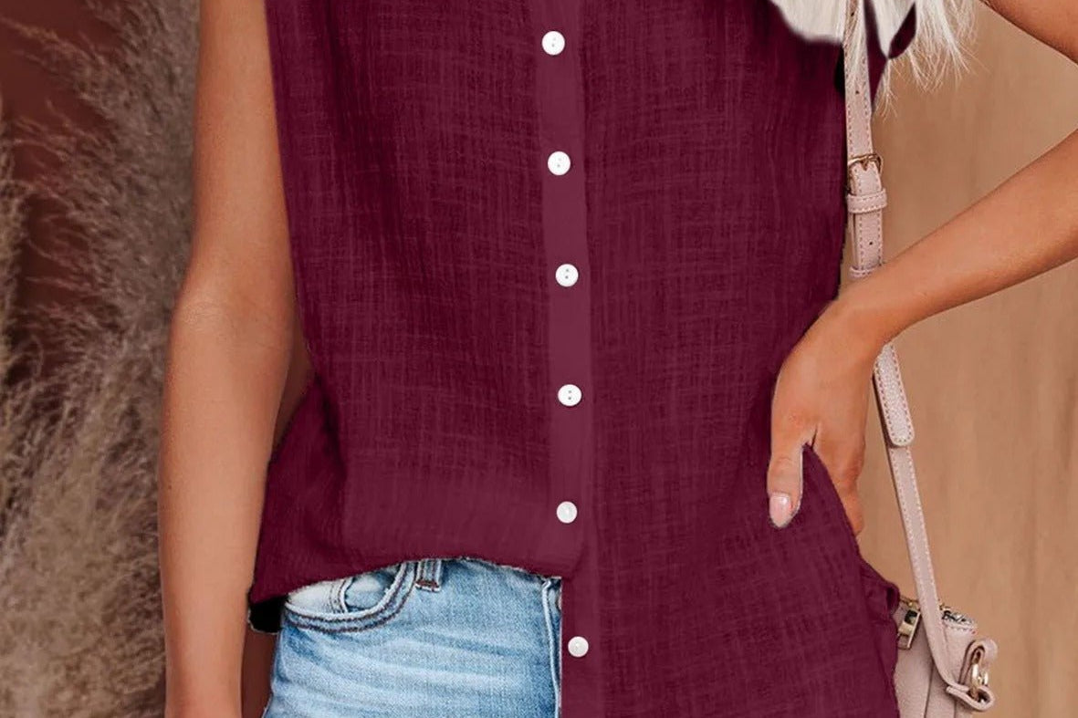 Women's Airy Woven Summer Blouse | Relaxed Breezy Everyday Blouse
