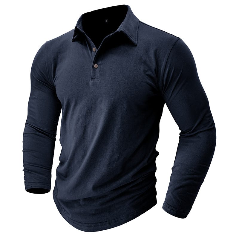 Vaughn - Men's Long-Sleeve Stretch Polo Shirt