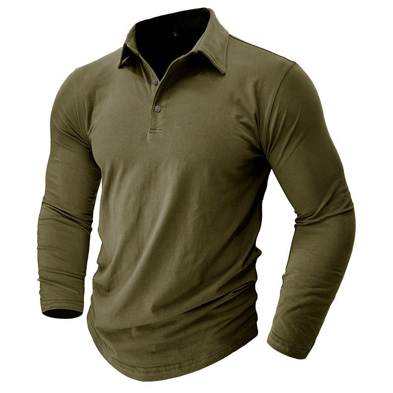 Vaughn - Men's Long-Sleeve Stretch Polo Shirt