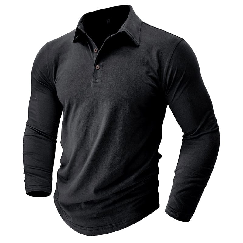 Vaughn - Men's Long-Sleeve Stretch Polo Shirt