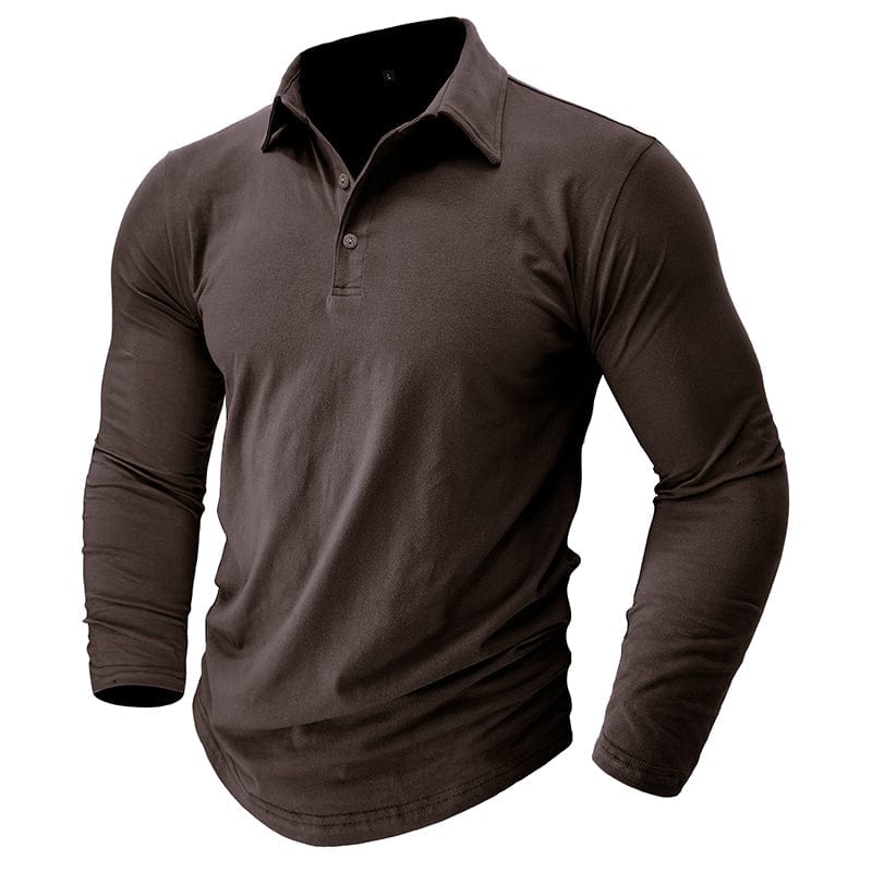Vaughn - Men's Long-Sleeve Stretch Polo Shirt