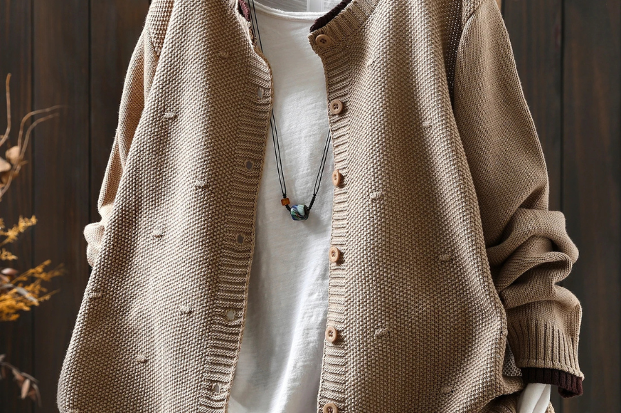 Women's Oversized Chunky Knit Cardigan | Warm Draped Cardigan
