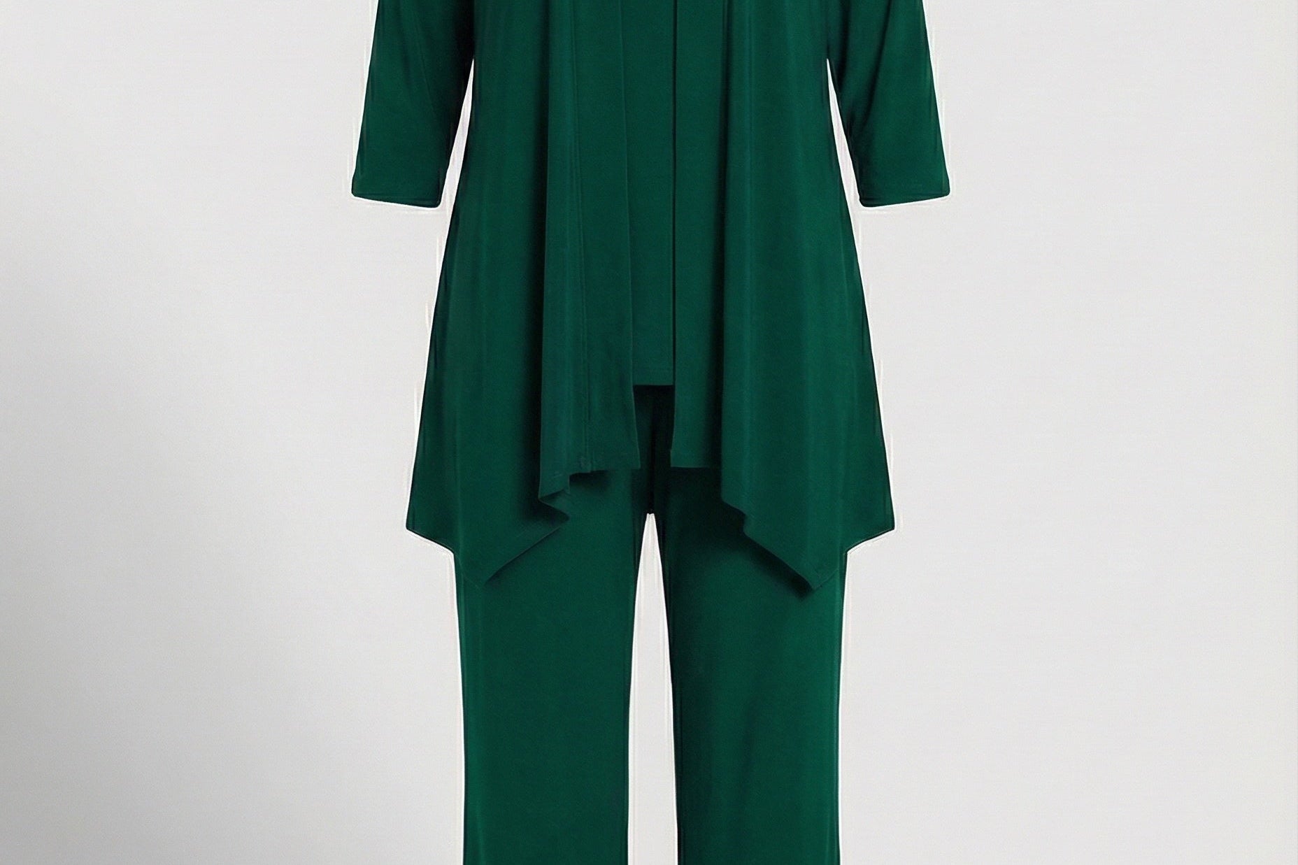 Three-Piece Wide-Leg Pantsuit Set | Elegant Tailored Trouser Suit
