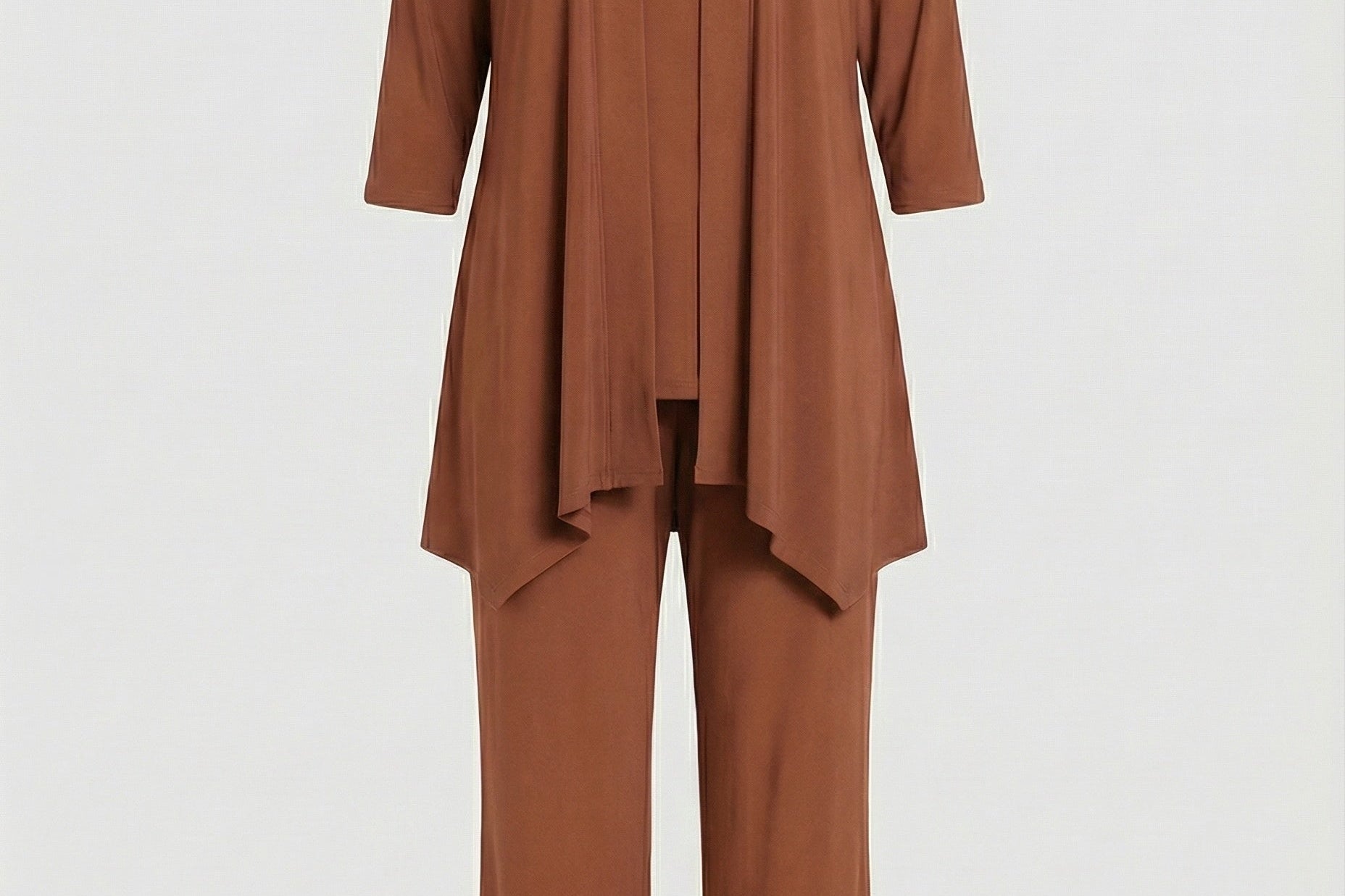 Three-Piece Wide-Leg Pantsuit Set | Elegant Tailored Trouser Suit