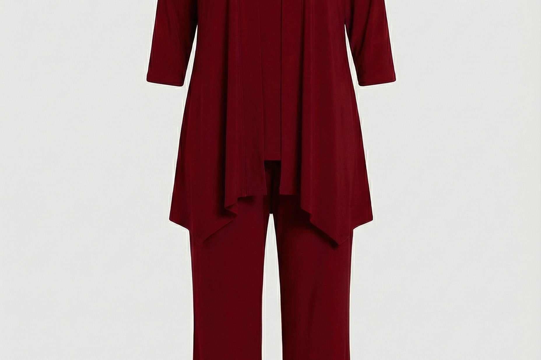 Three-Piece Wide-Leg Pantsuit Set | Elegant Tailored Trouser Suit
