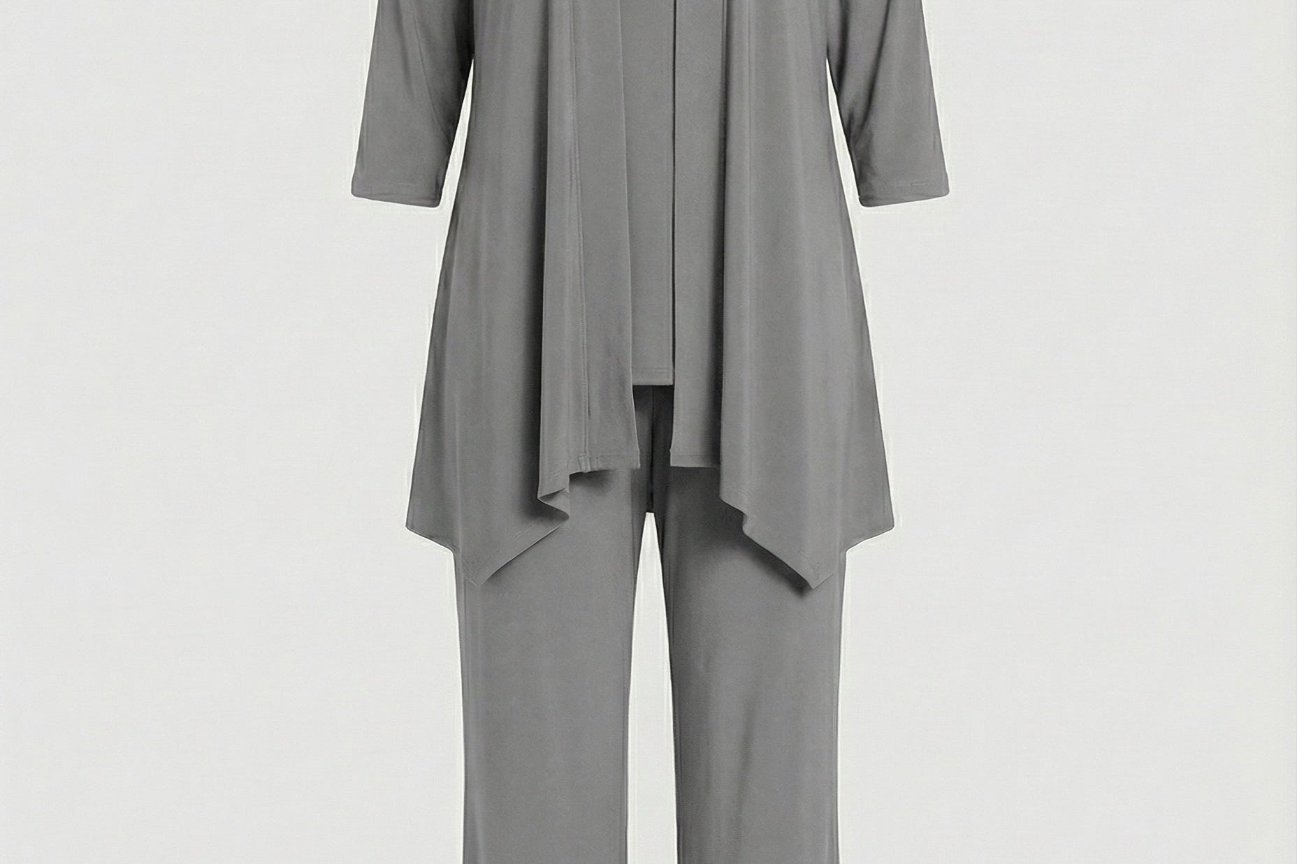 Three-Piece Wide-Leg Pantsuit Set | Elegant Tailored Trouser Suit