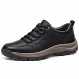 Wendell - Men's Slip-On Leather Orthopedic Shoes - Black