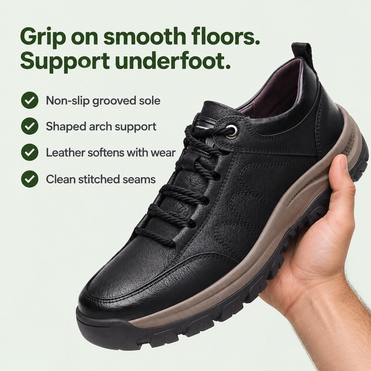 Wendell - Men's Slip-On Leather Orthopedic Shoes