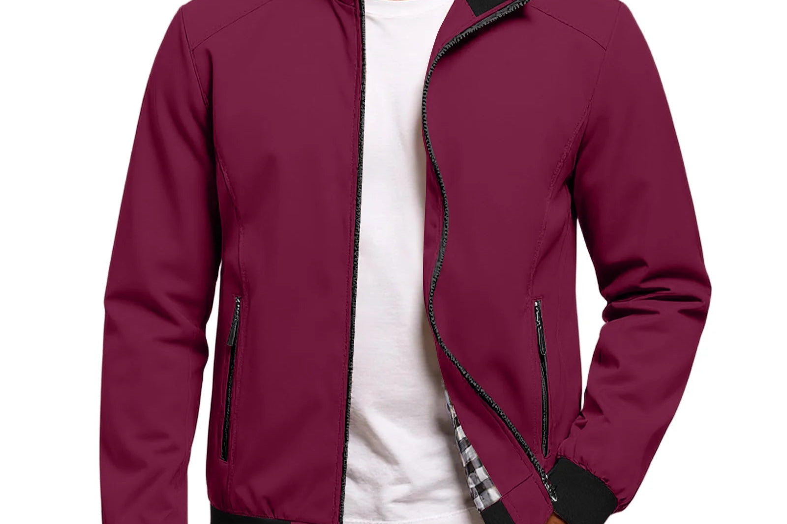 Wilder - Men's Lightweight Minimalist Bomber Jacket - Red