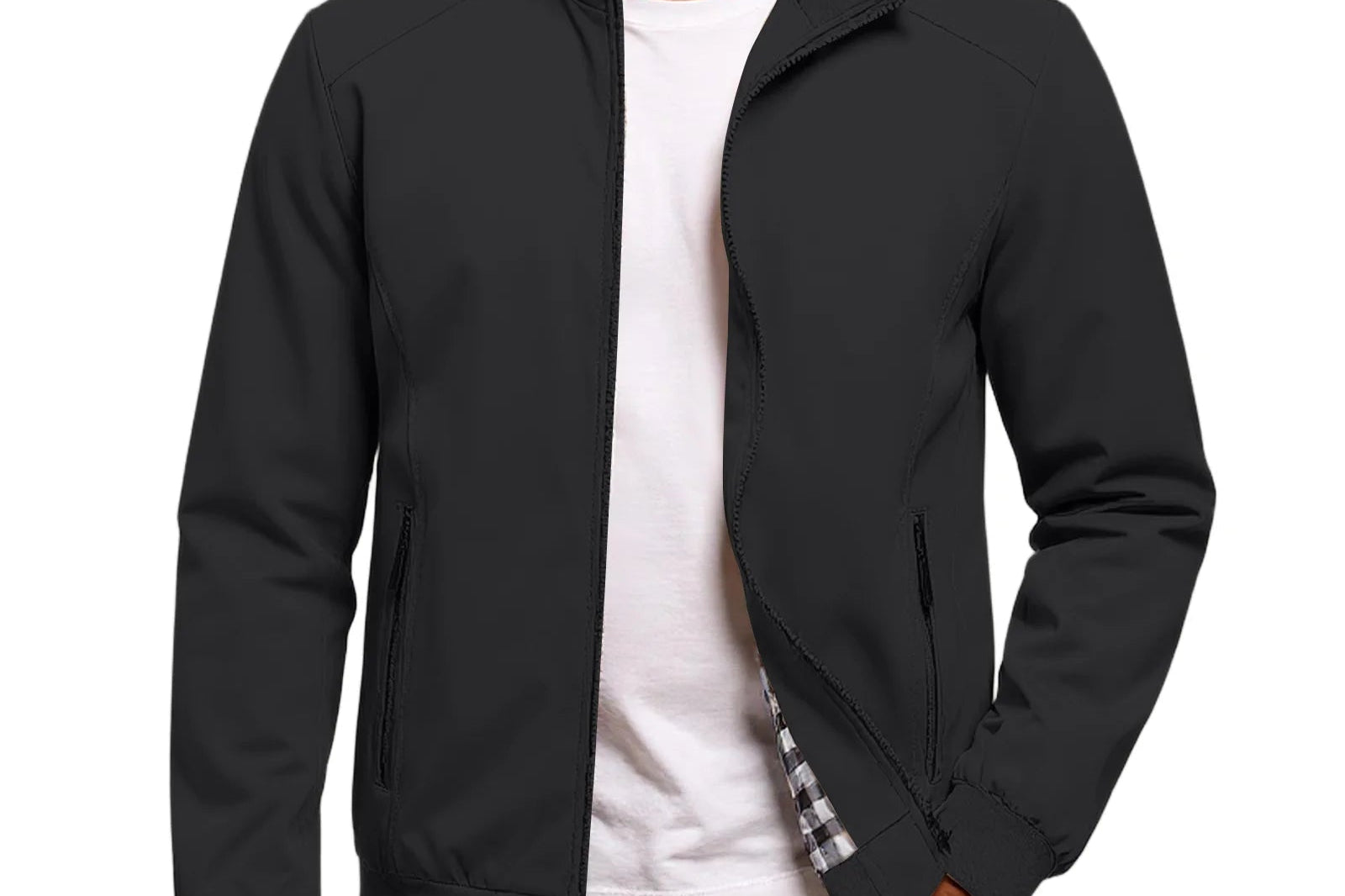 Wilder - Men's Lightweight Minimalist Bomber Jacket - Black