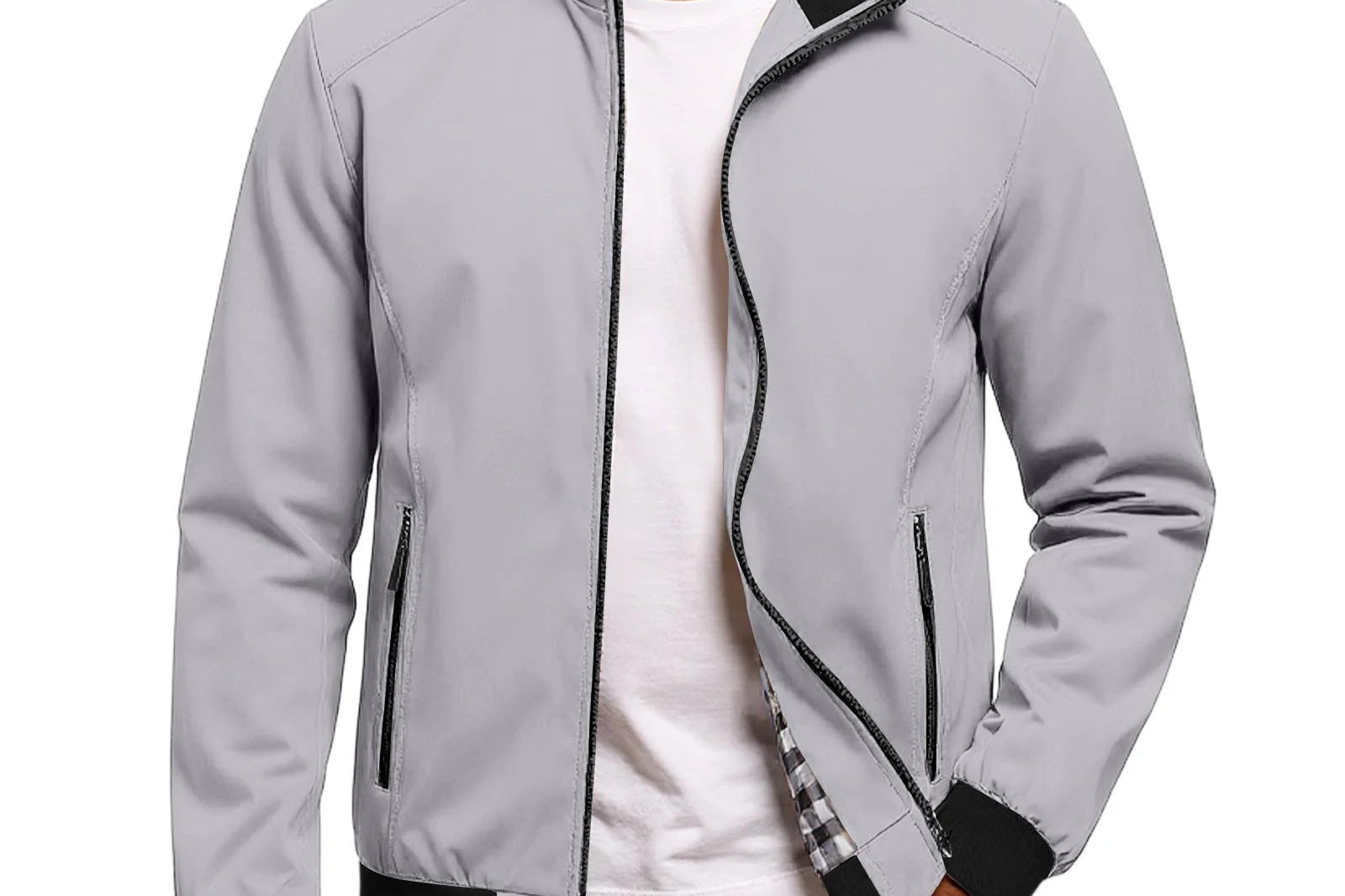 Wilder - Men's Lightweight Minimalist Bomber Jacket - Gray