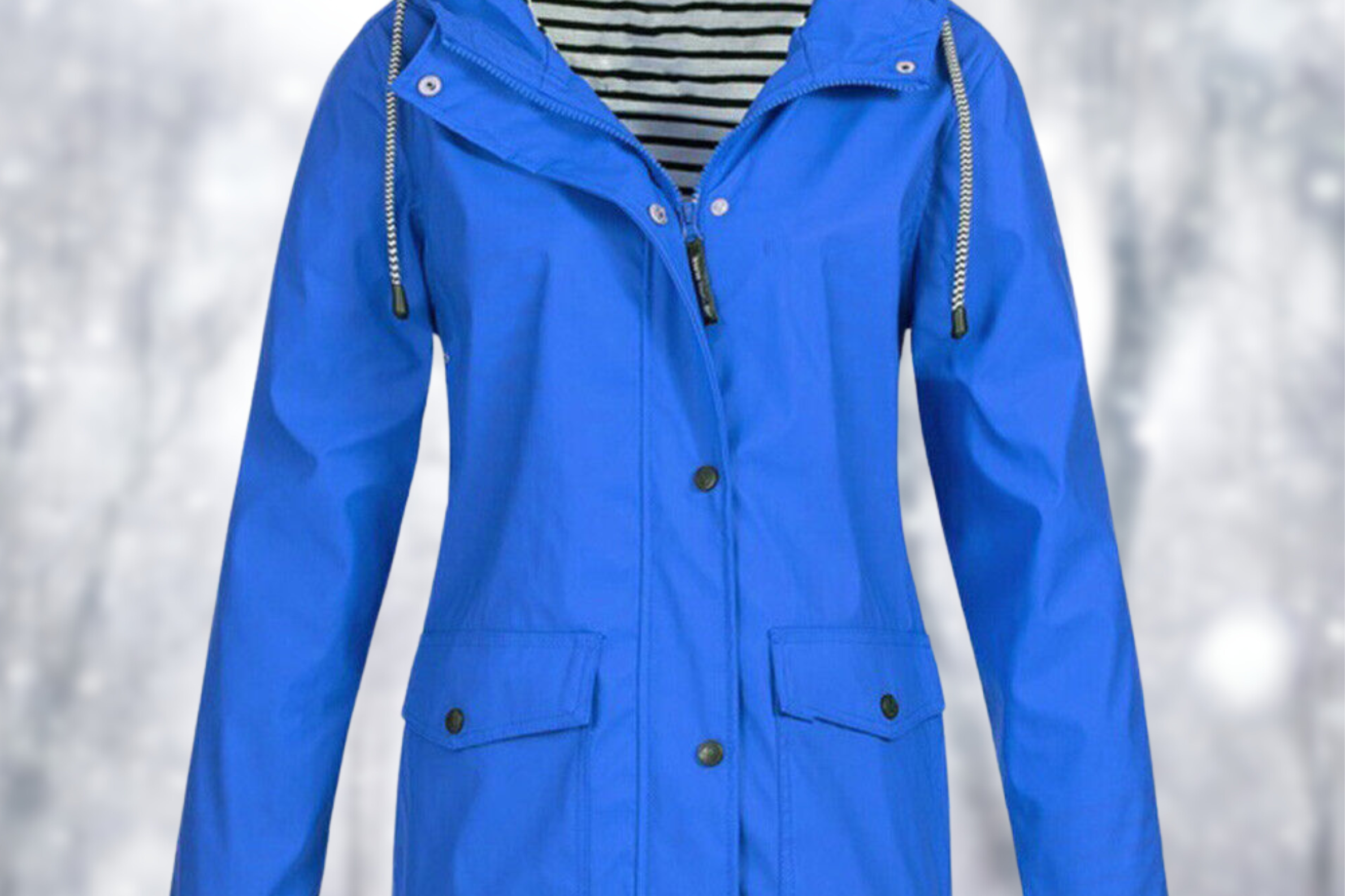 Women's Hooded Rain Jacket | Snap-Front Weather-Ready Raincoat