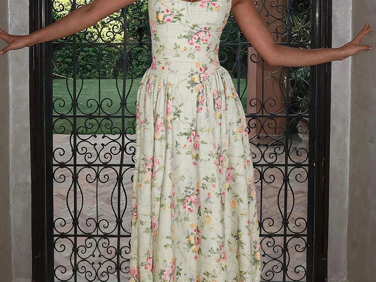 Hazel Floral Corset Midi Dress - view 4