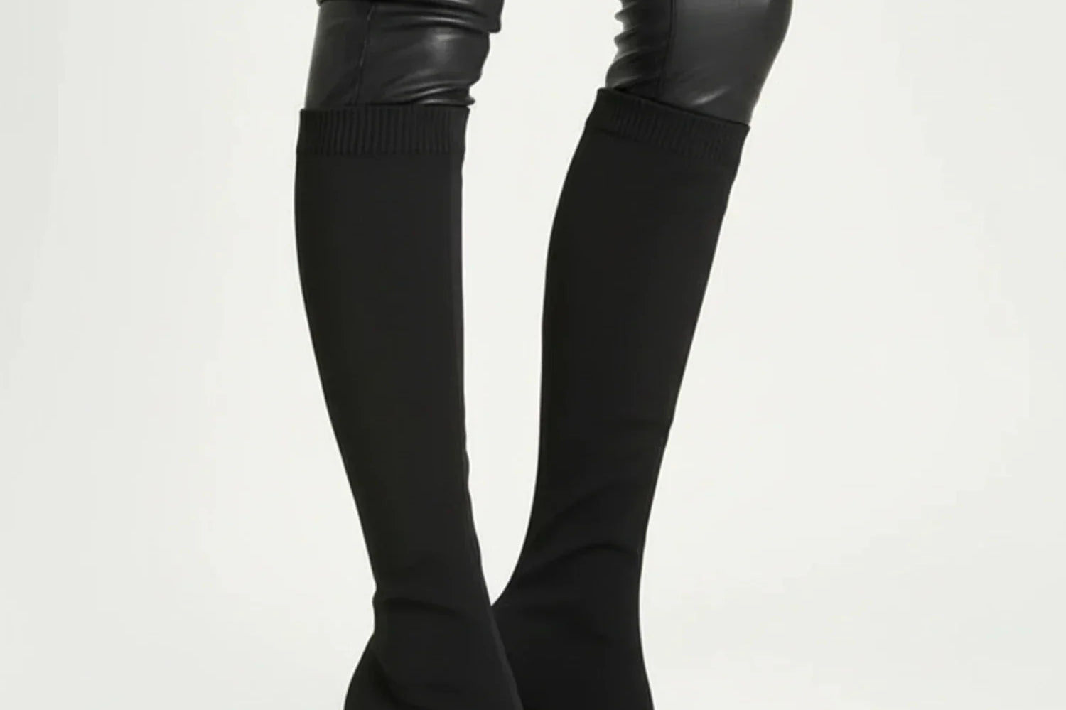Women's Knit Block Heel Knee-High Boots | Sleek Cozy Boots
