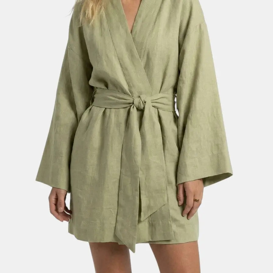 Women's Linen Kimono Dress | Breathable Bohemian Summer Dress