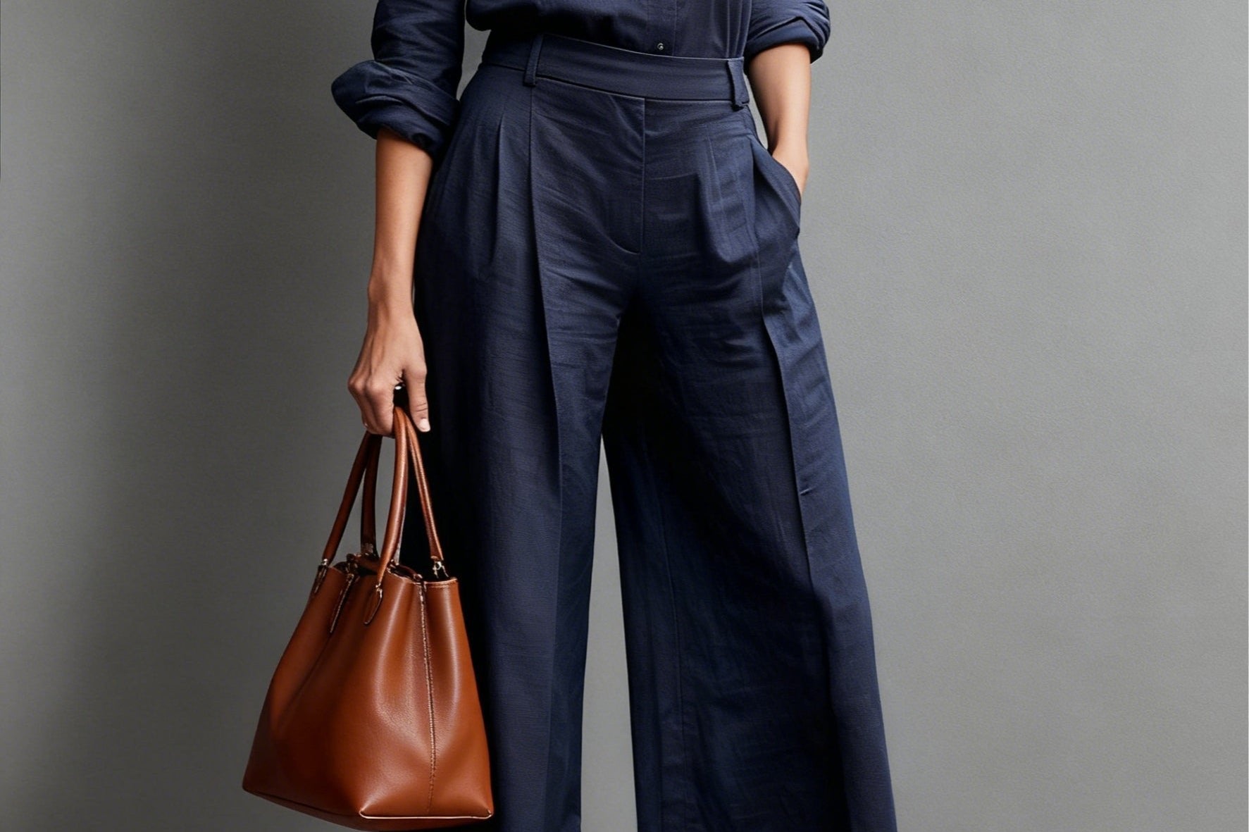 Women's Linen Co-Ord Set | Relaxed Button-Down Wide-Leg Pants Set