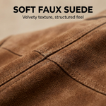 Wrenna - Women's Belted Suede-Feel Button-Down Blazer