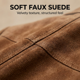Wrenna - Women's Belted Suede-Feel Button-Down Blazer