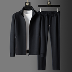 Wyatt - Men's Zip-Up Jacket and Jogger Tracksuit - Black
