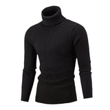 Xander - Men's Cable Front Roll Neck Sweater