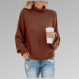 Yvaine - Women's Classic Knitted Sweater - Brown