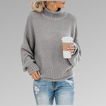 Yvaine - Women's Classic Knitted Sweater - Gray