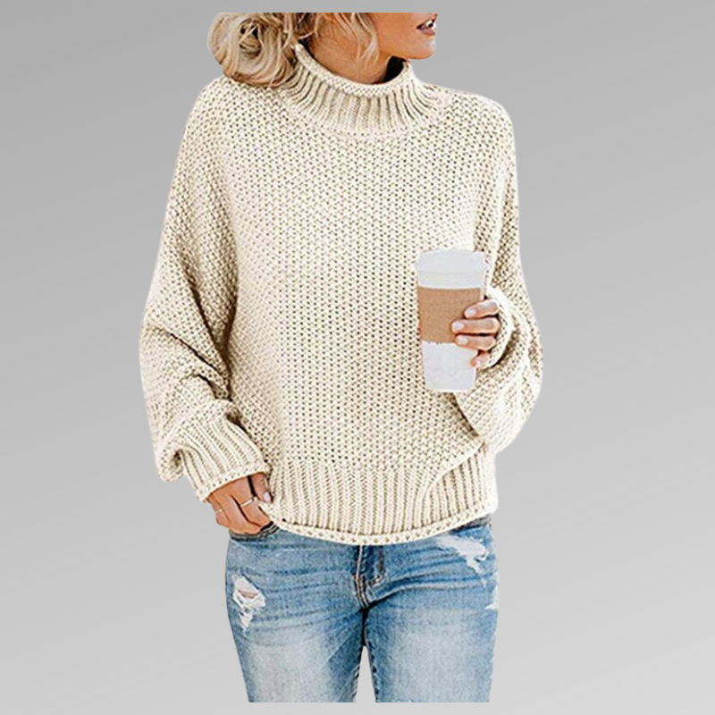 Yvaine - Women's Classic Knitted Sweater - Cream