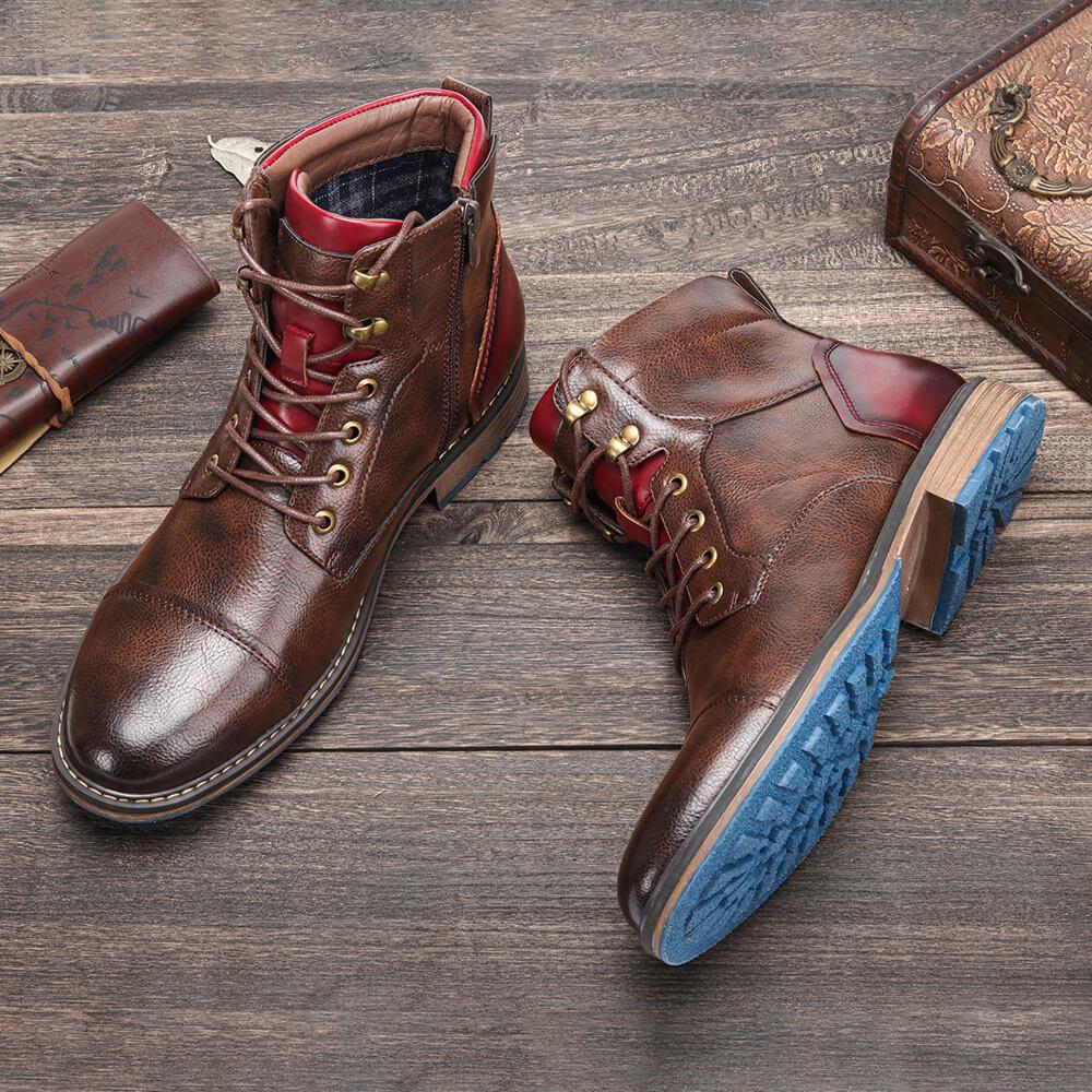 Zeke - Men's Classic Zip and Lace Boots