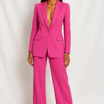 Zoya - Women's Modern Blazer and Trouser Set - Pink